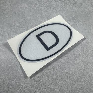 Imagem de Adesivo de código de país oval Alemanha D estilo carro vinil laptop capacete motocicleta gráfico 2 peças 12 x 7 cm