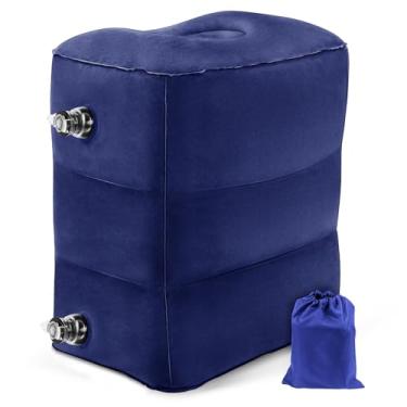 Imagem de Apoio para os Pés Ergonômico com Altura Ajustável, para Uso Sob, em Casa, Escritório e Viagem, apoio para os pes, descanso de pes escritorio (Navy Blue)