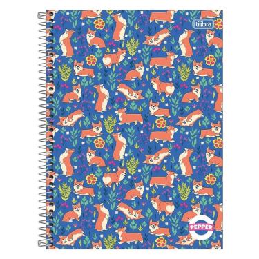 Imagem de Caderno Espiral Capa Dura Universitário Pepper Feminino 160 Folhas 10 Matérias Tilibra Estampa 9