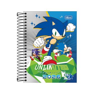 Imagem de Agenda 2026 Capa Dura M4 176f 117x164mm Sonic Tilibra Estampa 4