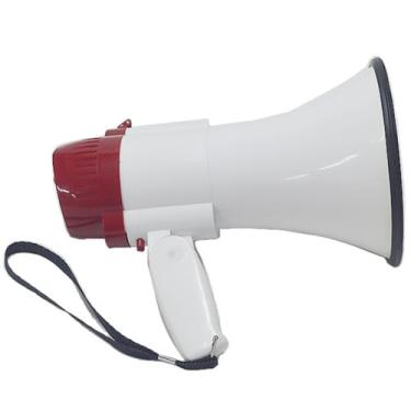 Imagem de Megafone Portátil Recarregável 35W com Gravador 12s, Sirene Musical e Microfone Embutido, Voltagem 110V-220V – Ideal para Eventos, Esportes, Manifestações e Reuniões ao Ar Livre