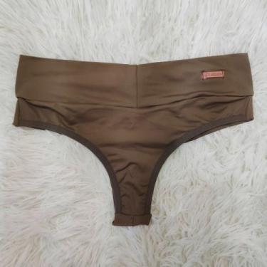 Imagem de Calcinha Pala Alta Lycra - Belle Cristine, Castanho, G