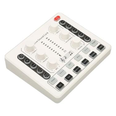 Imagem de SUNGOOYUE Placa de Som V9SJ Live, Material ABS Branco, Chip DSP Quad Core, Bateria Integrada de 800mAh, Compatível Com PC, para Streaming, Gravação, KTV