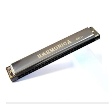 Imagem de Chave C de gaita de 24 furos, órgão de boca de palheta dupla Tremolo para iniciantes e adultos, portátil