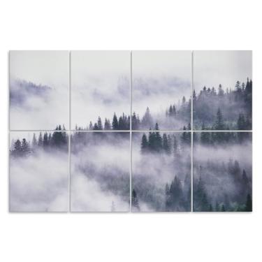 Imagem de QUEENLINK Pacote com 8 painéis acústicos artísticos, painéis de parede à prova de som de 122 x 81 cm, painéis decorativos de absorção de som, painéis de amortecimento de som, tratamento acústico para