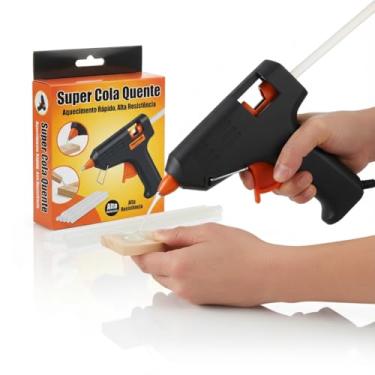 Imagem de Pistola de Cola Quente Grande Bivolt 40W com Bico Emborrachado Para Artesanato, DIY, Reparos, Papelaria, Scrapbook, Costura Criativa, Projetos Manuais e Hobby