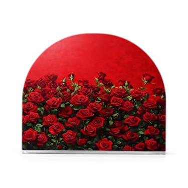 Imagem de xigua Porta-guardanapos rosa vermelha do dia dos namorados para mesas – Porta-guardanapos para cozinha, porta-guardanapos de mesa, porta-guardanapos de coquetel, porta-guardanapos de papel364