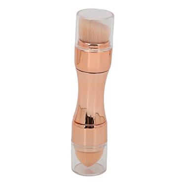 Imagem de CUOFYUNL 4 em 1 Pincel de maquiagem Cerdas macias Esponja elástica portátil Sombra Lip Powder Foundation Pincel para viagens