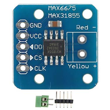 Imagem de Pissente Módulo Termopar, Sensor de Temperatura Tipo K Com Interface SPI -200℃ a +1350℃ 0.25℃ Com Bloco Terminal de 2 Pinos para Protoboard