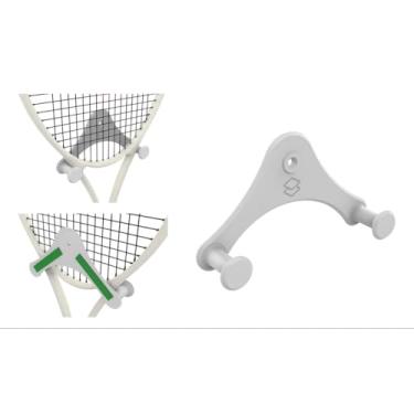 Imagem de Kit 10 Suporte Parede Branco Raquete De Tênis E Beach Tênis