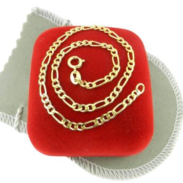 Imagem de Pulseira Masculina 25Cm 3Mm Largura Folheado Ouro Pl475H