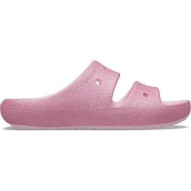 Imagem de Sandália crocs classic glitter sandal v2 k pink milk-Unissex