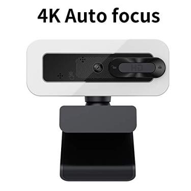 Imagem de Webcam USB 4K com Auto Foco Microfone Redução de Ruído Capa Privacidade para Chat em Vídeo Conferência Online Câmera Web