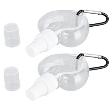 Imagem de Eujgoov Desinfetante para As Mãos Com Clipe, Recipiente Portátil Recarregável, 50ml, Garrafa de Plástico Pet Transparente para Viagens, Produtos de Higiene Pessoal, Sabonete para As Mãos, Lavagem Corporal (Pulverizar formato de coração)
