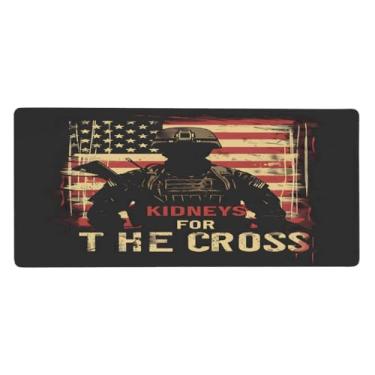 Imagem de Tapete de mouse masculino com bandeira grande dos EUA, impermeável, protetor de mesa estendido, base de borracha antiderrapante, mousepad para escritório, computador, teclado, laptop e mesa de casa