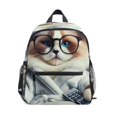 Imagem de GAIGEO Cute Ragdoll Pet Cat Backpack for Toddler, 10x4x12 In, Small Boys Backpack Includes Water Bottle Pockets, Whistle Clip for Safety