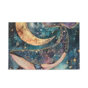Imagem de 500 peças Cosmic Whale Dreamscape Picture Puzzles, jogos de quebra-cabeça composto de papel e madeira para adultos com bolsa de armazenamento