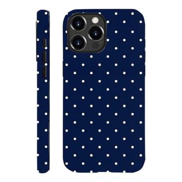 Imagem de Hng Kiang Hu Capa para iPhone 16E, estampa de bolinhas, compatível com MagSafe, proteção antiarranhões (azul, para iPhone 16E)