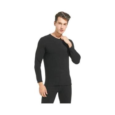 Imagem de Conjunto De Roupa Térmica Masculina De Cashmere E Seda Para Outono Inv