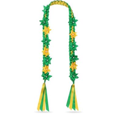 Imagem de TFTANFAN Colar floral havaiano Lei para cerimônia de graduação dinheiro lei presente para mulheres e homens, standard, Nylon, Sem Pedra Preciosa