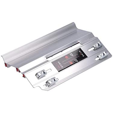 Imagem de Naroote Ferramenta Resistente a Riscos do Dispositivo de Chanfradura da Telha de 45 Graus para o Canto das Telhas, Prata da Liga de Alumínio, Ferramenta de Construção de Canto Exposta