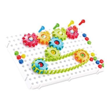 Imagem de Bloco De Montar Infantil Educativo Puzzle Magic Plate 133 Pç - Dinâmic
