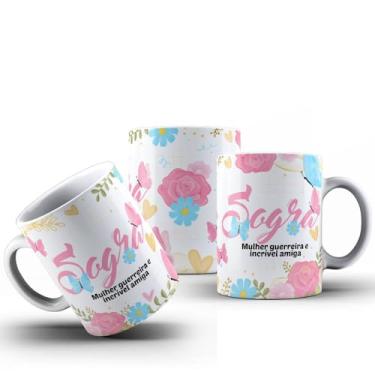 Imagem de Caneca Sogra Mulher Guerreira E Incrível Amiga Porcelana 325ML