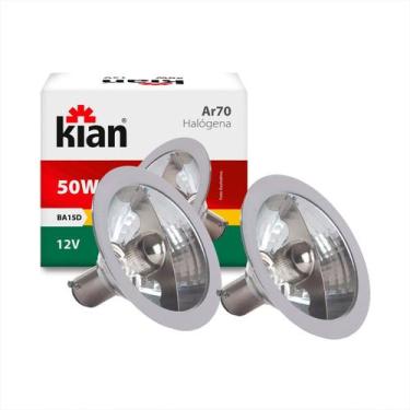 Imagem de Lâmpada Halogena Ar70 50w 12v 3000k Kian Kit C/ 2