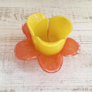 Imagem de RISEON Castiçal de vidro feito à mão com flor de murano, suportes de vela Tealight, suporte de castiçal para planta de aviação, peça central para casamento, festa, aniversário, decoração de férias