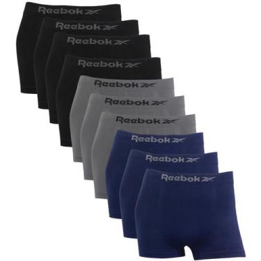 Imagem de Kit 10 Cuecas Boxer Masculina Reebok Classic Original Lisa, 4preto, 3c
