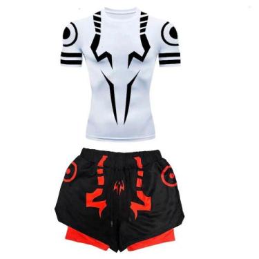 Imagem de Conjunto de Fitness Jujutsu Kaisen Masculino - Camisa 3D de Secagem Rá
