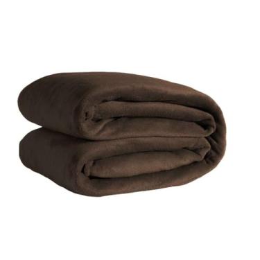 Imagem de Manta Cobertor Soft Casal 2.00 x 1,80 Felpuda Microfibra.(Marrom)