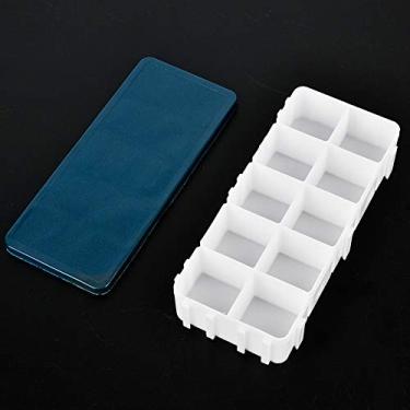Imagem de GLOGLOW Caixa de Paleta de Plástico, Design à Prova de Vazamentos Com Compartimentos Emendáveis ​​para Pintura Em Aquarela, 12 24 36 48 Opções de Compartimentos (Capa mole com 10
