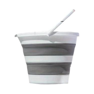 Imagem de Balde Dobrável Portátil 5-10L Durável E Compacto Para Lavagem De Carro