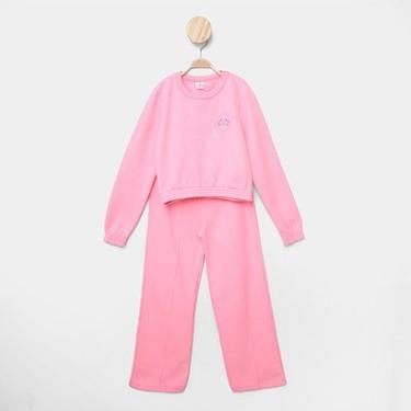 Imagem de Conjuntos Brandili Feminino Cropped e Calça Wide Leg Moletom Peluciado 55216-Feminino