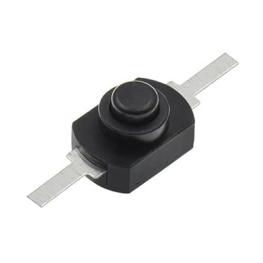 Imagem de 10 peças, 12 x 8 mm, 30 V, 1 A, liga/desliga, mini interruptor de botão para tocha elétrica 1208 m de travamento automático (preto)