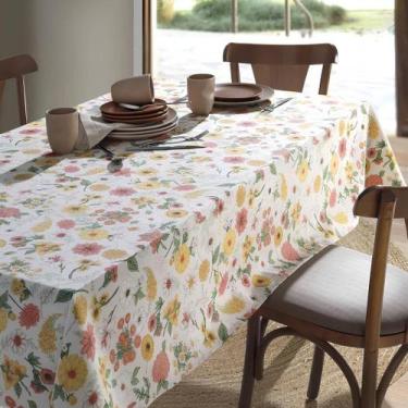 Imagem de Toalha de Mesa Retangular 6 Lugares Limpa Fácil Döhler Elane - Dohler,