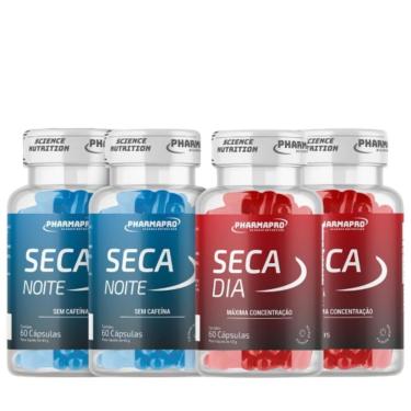 Imagem de Kit Pharmapro Seca Dia e Seca Noite 4 Frascos com 60 Cápsulas Cada Suplemento Alimentar-Unissex