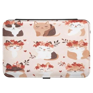 Imagem de Burbuja Caixa de joias de viagem para gatos dos namorados, presente para mulheres e meninas, estojo de joias portátil de couro PU organizador para brincos, anéis, colares e pulseiras