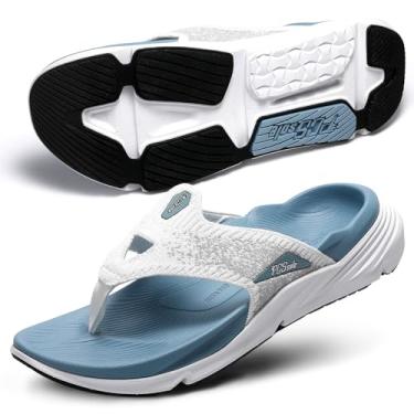 Imagem de PCSsole Sandálias femininas para fascite plantar – chinelos com suporte de arco alto com almofada confortável e sola de borracha – sandálias ortopédicas de recuperação – pés chatos – dor no arco – dor