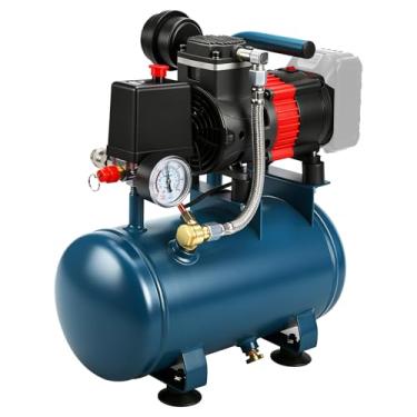 Imagem de Compressor de ar para bateria Makita de 18 V (sem bateria), pressão máxima de 116 PSI, tanque de 1,6 galão, compressor sem fio portátil, livre de óleo, sem manutenção, para pregadores de telhado