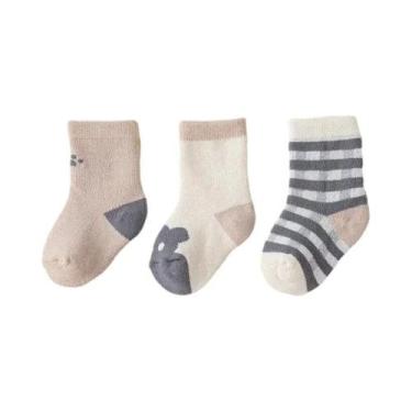 Imagem de Meias Grossas E Quentes Para Bebês Meninas E Meninos, Conjunto De 3 Pa