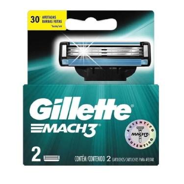 Imagem de Carga Para Aparelho de Barbear Gillette Mach3 Com 2 unidades