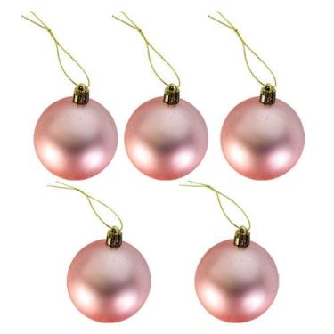 Imagem de Kit Enfeites De Natal Bolas Estrela Dourado E Rosa Completo - Wincy Na