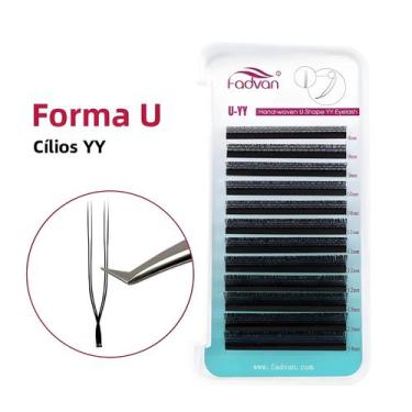 Imagem de Cílios Postiços FADVAN Em Forma De U YY Mink Faux, Extensão De Cílios 