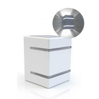 Imagem de Luminária Arandela Branco 2 Frisos Para Área Externa, Jardim, Garragem