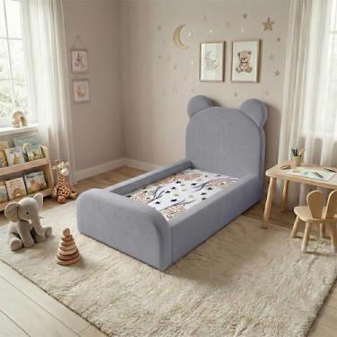 Imagem de Cama Montessoriana para Criança Segura e Confortável Soft Cinza - PORT