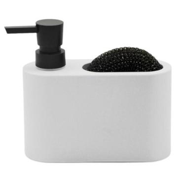 Imagem de Dispenser para Detergente e Organizador de Esponja Branco - Acqua Eleg