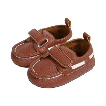 Imagem de Sapatos De Couro Unissex Para Bebês, Meninos E Meninas, Antiderrapante