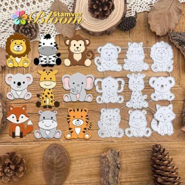 Imagem de Animais Da Floresta: Macaco, Zebra, Leão, Elefante, Girafa - Cortadore